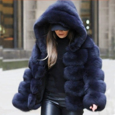 Women Luxury Winter Warm Fluffy Faux Fur Short Coat Jacket